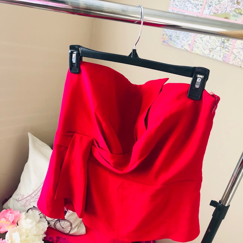 Red White House Black Market Top